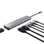 Trust 25661 Docking Station USB Tipo-C 7 en 1 | 2x USB, 2x HDMI 4K, 1x DisplayPort, 1x USB Tipo-C PD, Gris